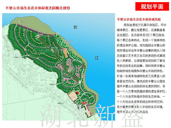 半壁山农场生态花木休闲观光园概念规划平面图